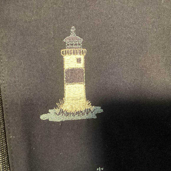 Bob Worth Embroidered Lighthouse Jacket full zip women’s size XL Petite - Picture 2 of 9